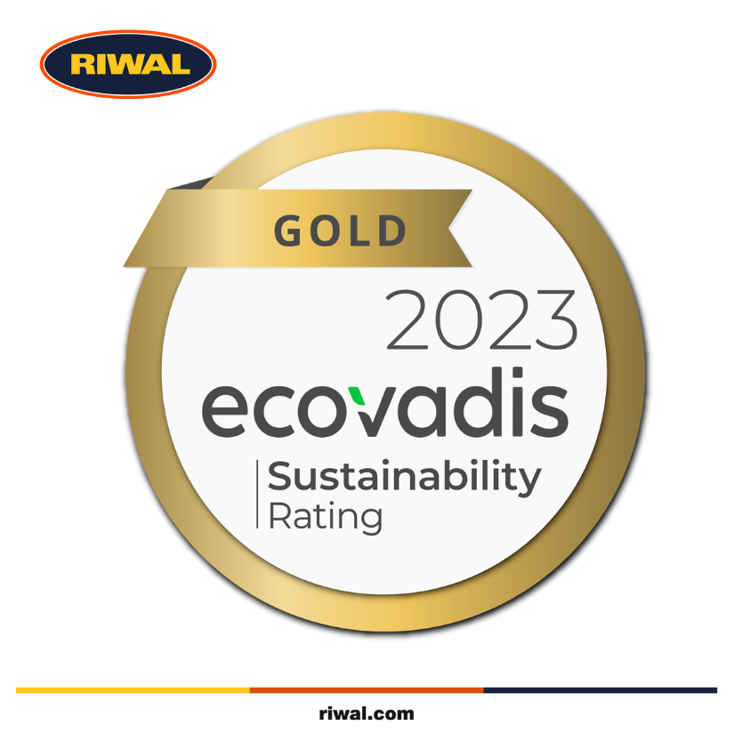Riwal har opnået en Ecovadis Gold Medal rating baseret på vores indsats i at blive mere bæredygtige.